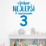 Veselá Stena Samolepka Všetko najlepšie Farba: hnědá, Veľkosť: 100 x 83 cm