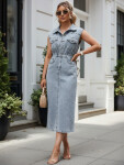 Dámske džínsové midi šaty bez rukávov FashionStreet EY2686 s42