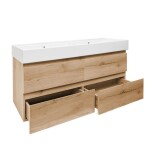 Kúpeľňová skrinka s umývadlom SAT B-Way 119x50x45 cm dub mat BWAY2120OAKU2B BWAY2120OAKU2B