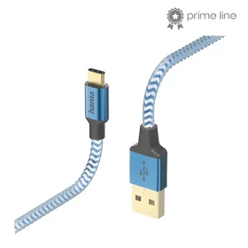 HAMA Reflective modrá / Nabíjací kábel / USB-A - USB-C / 1,5 m / nylon