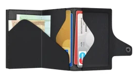 TRU VIRTU Click Slide Vegan Bio Apple čierna/čierna / Peňaženka / RFID ochrana / vegánska koža / 12 kariet (24106000108)