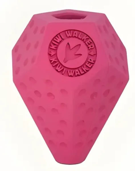KIWI WALKER Hračka DIABALL Maxi ružová / Guma / Otvor na maškrty / Pre psov / 10 cm (RUB-248)
