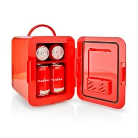Nedis KAFR120CRD červená / Prenosná chladnička / 4 l / 12 V DC / 100 - 240 V AC (KAFR120CRD)