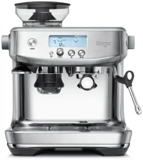 Sage Espresso Machine SES878BSS strieborná / Páková kávovar / 1650W / LCD / mlynček / 2 l (SES878BSS4EEU1)