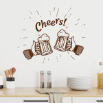 Veselá Stena Samolepka Cheers Farba: béžová, Veľkosť: 60 x 50 cm