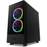 NZXT H5 Elite edition čierna / E-ATX / 1x USB 3.2 + 1x USB-C 3.2 / 3.5mm Jack / 3 x 120 mm (2xRGB) (CC-H51EB-01)