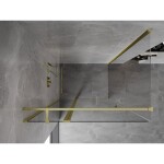 MEXEN/S - Mist T sprchovací kút dvere krídlové 90 x 70, transparent, zlato kartáčovaná 8A4T-090-070-55-00