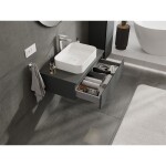MEXEN/S - Orio kúpeľňová skrinka pod umývadlo 80, 1 šuplík, grafit mat 91A10-08023-1-BF66