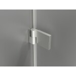 MEXEN/S - Lunar-B L sprchový kút dvere krídlové ľavá 90 x 90, transparent, nikel kartáčovaný 832L-090-090-97-00-L