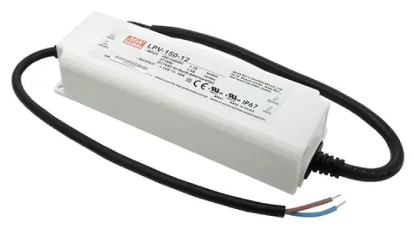 Mean Well IMPUL / Napájací zdroj pre LED pásky / 150 W / 12 V / 10 A / IP67 (LPV-150-12)