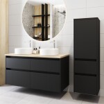 Mereo Opto, kúpeľňová skrinka s keramickým umývadlom 121 cm, dub Riviera CN923