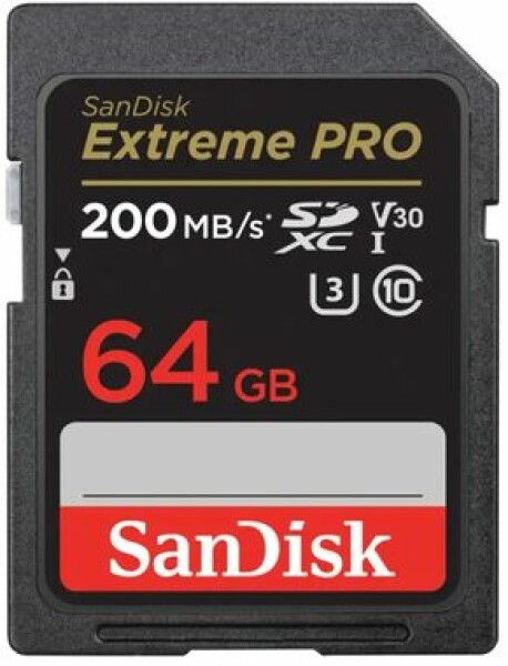 SanDisk Extreme PRO SDXC 64GB / Class 10 / čítanie / zápis 200/90 MB / s / vhodné pre 4K (SDSDXXU-064G-GN4IN)