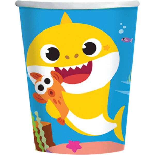 Papierové poháre 8ks Baby Shark 250ml Amscan Amscan