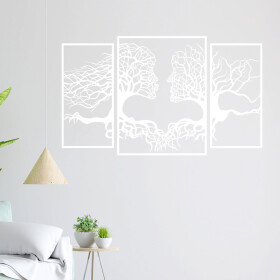 Veselá Stena Samolepka Duša lesa Farba: biela, Veľkosť: 100 x 59 cm
