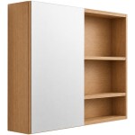 CERANO - Kúpeľňová zrkadlová skrinka Orea - dub medový - 60x65x15 CER-661930