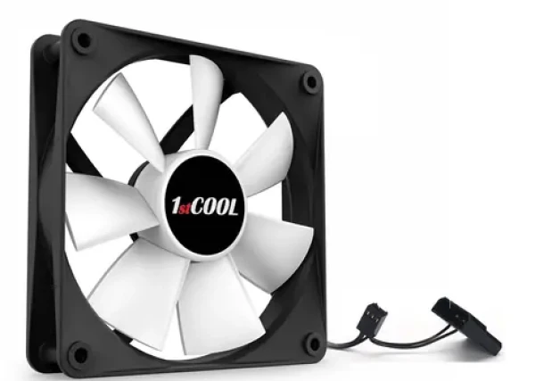1stCool SILENT FAN 120mm / Ventilátor / Hydro bearing / 1200 RPM / 33,3 CFM / 3-pin / Molex (F12-BLACK-WHITE)