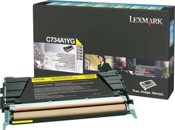 Lexmark C734A1YG Yellow Originál (0C734A1YG)