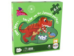 Mamido Puzzle Svet dinosaurov 4 v 1 Dinosaury 4 Obrázky 73 Dielov