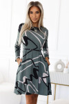 Dámske šaty 576-1 - NUMOCO Zelená 2XL/3XL