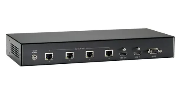 LevelOne HDMI Cat5 AV vysielač čierna / AV vysielač / 4X RJ45 / 4K / 100 m / PoE / HDCP (HVE-9214PT)