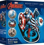 Trefl Wood Craft Origin - Puzzle - Neohrozený Kapitán Amerika