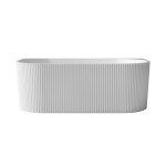 BESCO - Voľne stojaca vaňa LEYA biela, sifón so štrbinovým prepadom - Farba - Biela, Farba sifónu - Chróm, Rozmer vane - 150 × 75 cm VANLEY150WN