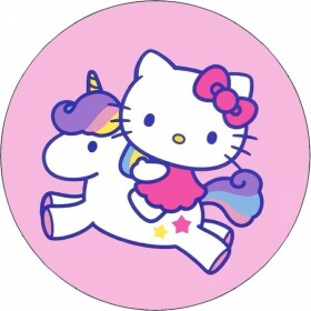 Jedlý papier Hello Kitty na jednorožcovi 19,5 cm - Pictu Hap - Pictu Hap