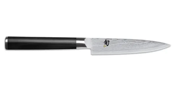 KAI Shun Classic DM-0716 / Kuchynský nôž / Čepeľ 10 cm / Oceľ VG-MAX / 32 vrstiev damašku / Pakkawood (DM-0716)