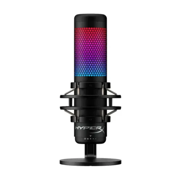 HyperX QuadCast S USB čierna / stolný mikrofón / RGB podsvietenie / anti-vibračný držiak (4P5P7AA)