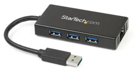 StarTech ST3300GU / pre sieťové pripojenie / 3x USB 3.0 / integrovaný húb / RJ45 Gigabit Ethernet (ST3300GU3B)