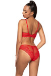 Dámska push-up podprsenka M-0198/11 Estelle Red - MAT 75D červená