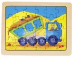GOKI Drevené puzzle Pri práci s nákladiakom