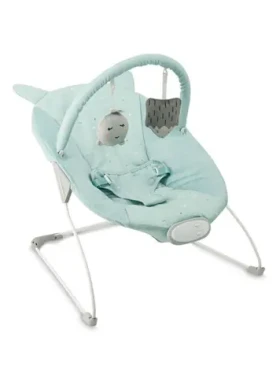 Momi GLOSSY modrá / Vibračné lehátko s melódiami / 8 melódií / 3 úrovne vibrácií (BULE00043)