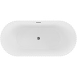 MEXEN/S - Paola voľne stojaca vaňa reliéf 170 x 80, biela mat, sifón a prepad grafit metal 52721708001-95