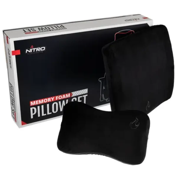 Nitro Concepts Sada vankúšov z pamäťovej peny čierna / pre stoličky Nitro Nitro Concepts (NC-PST-MF-001)