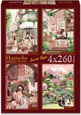 MAGNOLIA Puzzle Kvetinárstvo, Moja izba, Marrakech a Čajová záhrada
