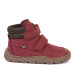 Dievčenská zimná barefoot obuv ZERU TEX Bordeaux, Froddo, G2110150-6, červená - 23