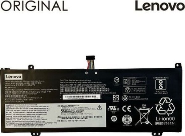 Lenovo Nešiojamo kompiuterio baterija LENOVO L18M4PF0, 2865mAh, Original