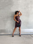 Sexy KouCla Wetlook pencil skirt with zip BORDEAUX