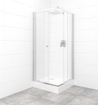 SAT - Set sprchovacieho kúta a vaničky, štvorec 80x80 cm Multi Basic SIKOBKMUQ80CRCH SIKOBKMUQ80CRCH