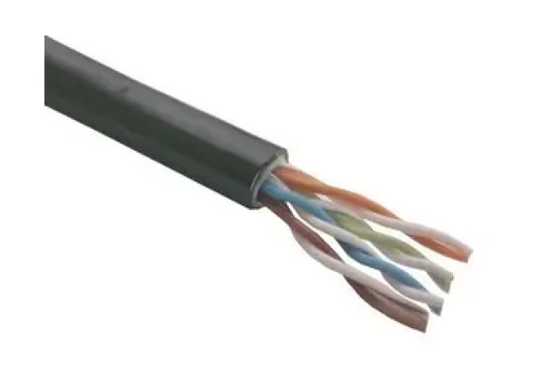 LYNX UTP Elite kábel Cat5e Vonkajší / PE+PVC / dvojitý plášť / Čierny (KAB-SLD-UTP5E-OUT-2J-BK)