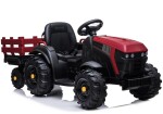 Mamido Detský elektrický traktor Farmer s vlečkou a lopatou červený
