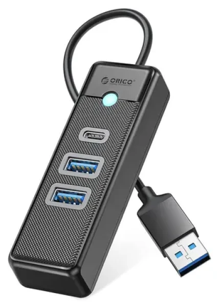 Orico PWC2U-U3 čierna / USB hub / 3 porty / 2x USB-A 3.0 / 1x USB-C 3.0 / kábel 0,5 m