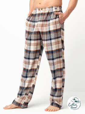 Pánske pyžamové nohavice Key MHT 443 B25 M-2XL Hnědá L