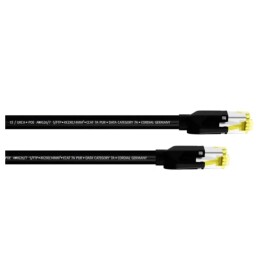 Cordial 15574 RJ45 sieťové káble, prepojovacie káble CAT 7a S/FTP 0.30 m čierna krytie PUR 1 ks; 15574