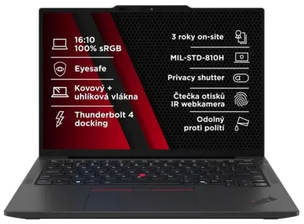 Lenovo ThinkPad X13 Gen6 čierna / 13.3" WUXGA / AMD RYZEN AI 5 PRO 340 2.GHz / 16GB / 512GB SSD / AMD Radeon 840M / W11P (21RM0016CK)