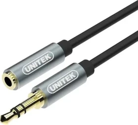 Unitek Y-C932ABK strieborná / Predlžovací kábel / Jack 3,5 mm / 1 m (Y-C932ABK)