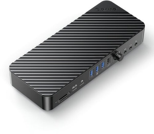 Orico USB-C 10 Gbps, 2x DP 4K, HDMI 4K, PD 60W, 36x USB-A, karty SD, audio (DKA20-V1-EU-BK-EP)