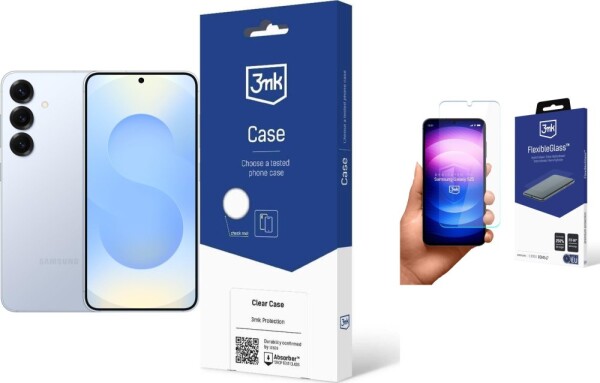 Samsung Galaxy S25 5G 12/256GB Niebieski (SM-S931BLB) + FlexibleGlass + Etui Clear Case