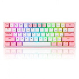 Redragon K616 RGB Fizz Pro Red šedá / Herná klávesnica / mechanická / spínače red / USB / RF 2.4 GHz / Bluetooth / US (K616-RGB)